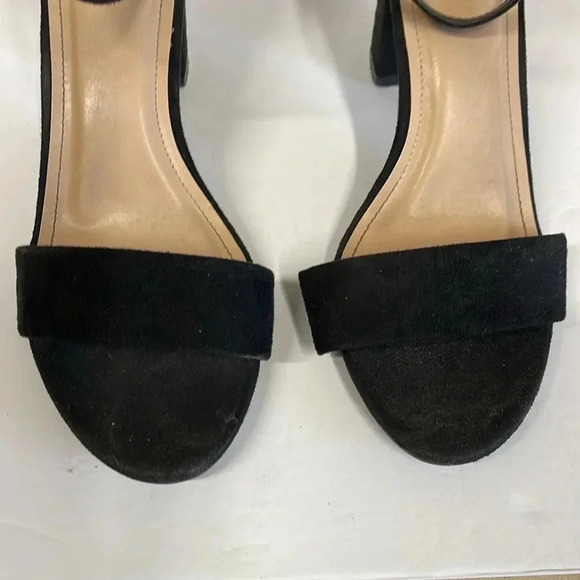 C & M Black Open Toe Ankle Strap Sandals - Picture 3 of 8